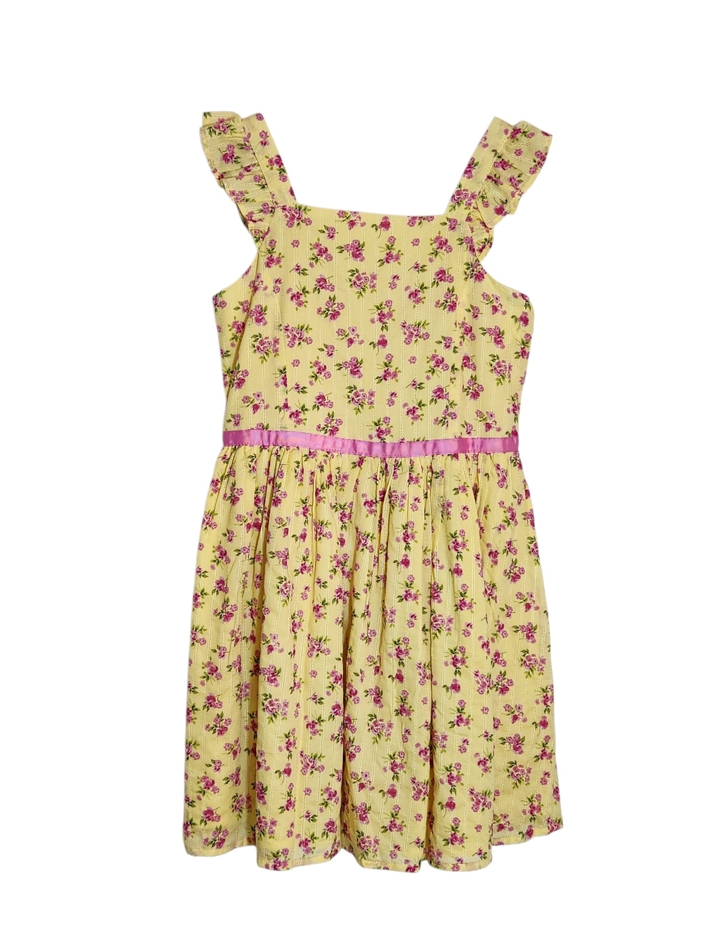 Zumiez Yellow Floral Sundress Size Large 10/12 NWT
